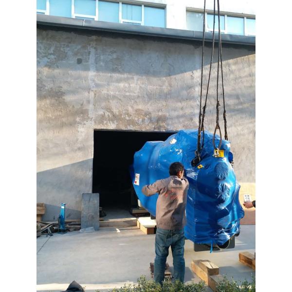 石景山首钢景乐园空调机组搬运吊装就位现场